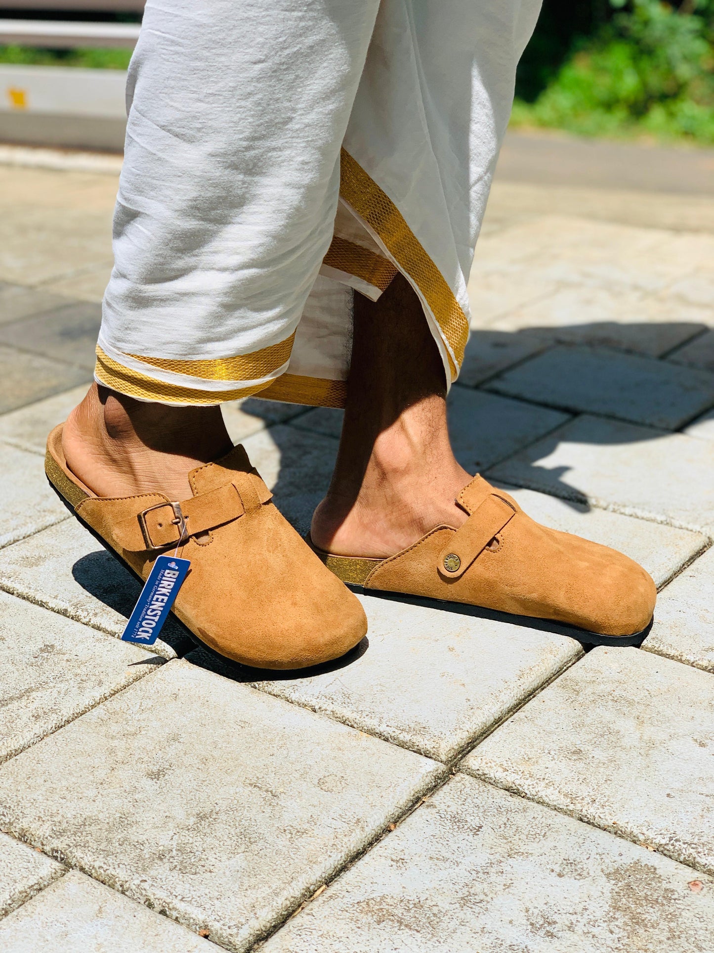 Birkenstock Boston suede leather clogs