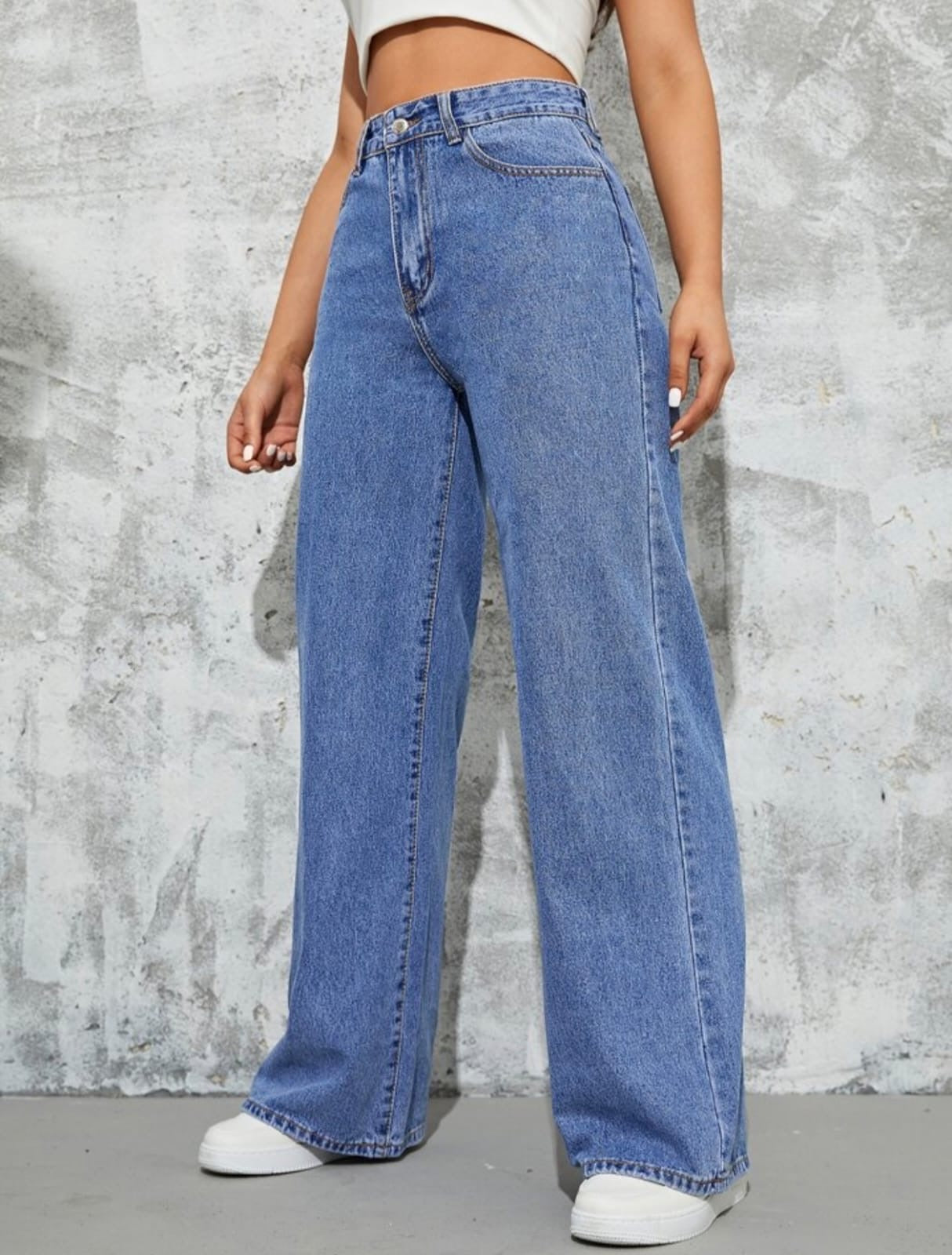 Now in Stone Colour*
High Waist Wide Leg Denim