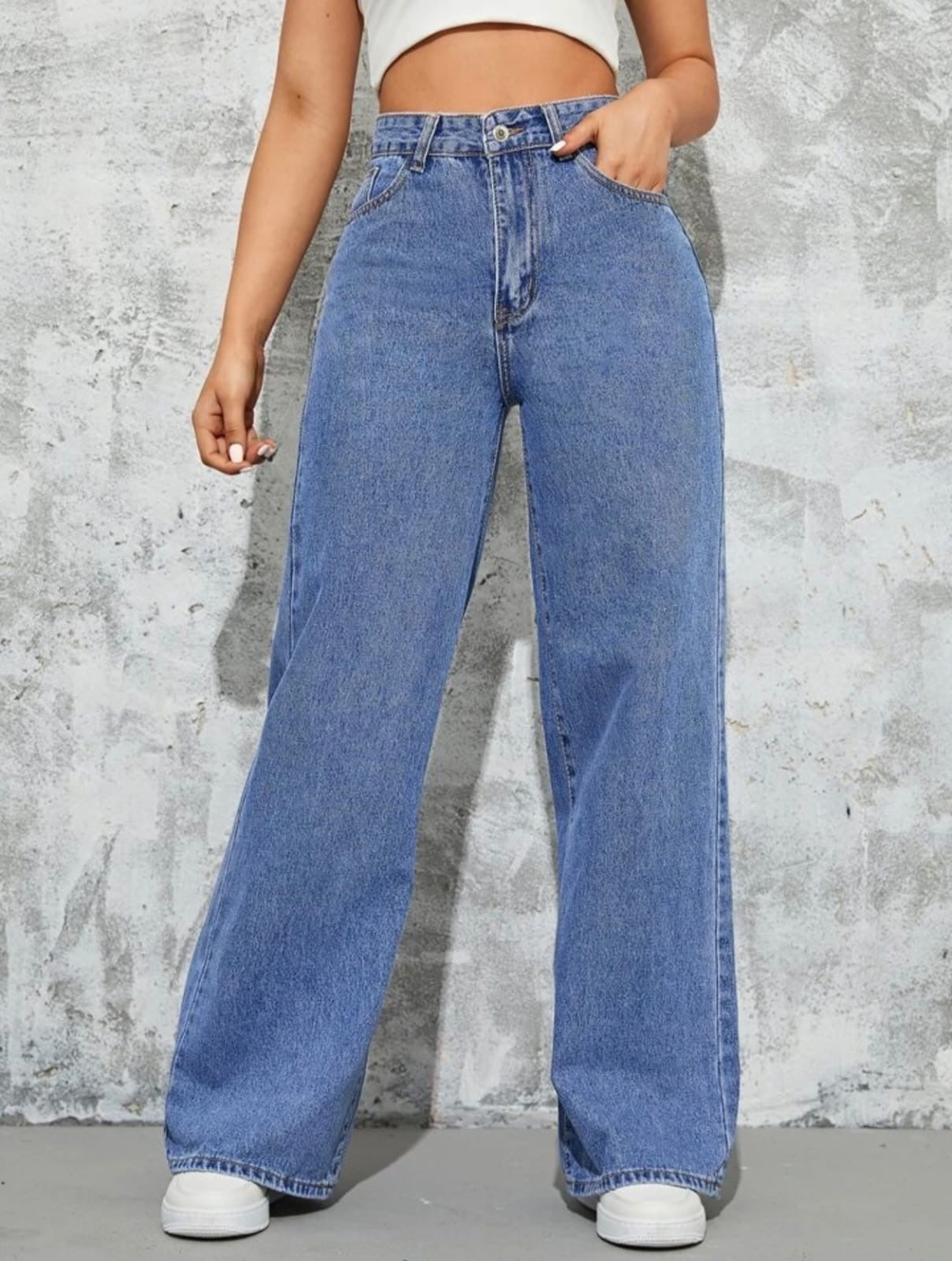 Now in Stone Colour*
High Waist Wide Leg Denim