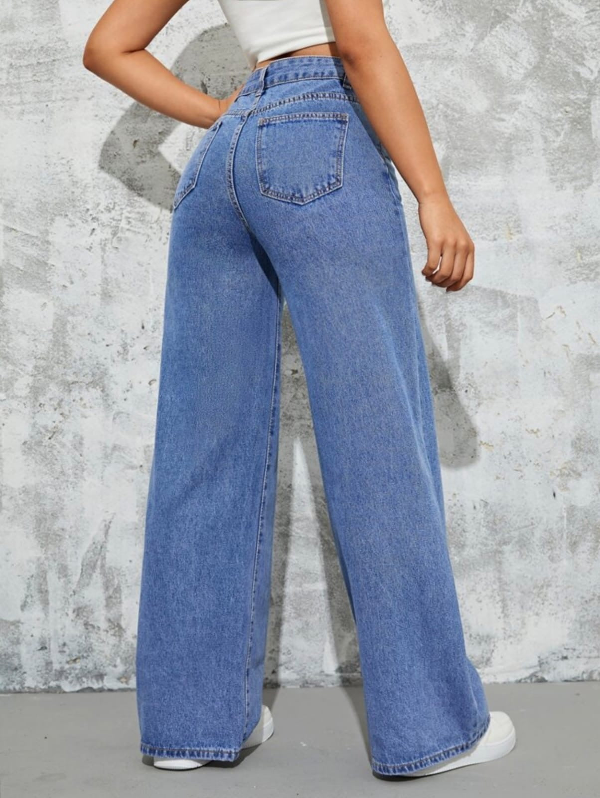 Now in Stone Colour*
High Waist Wide Leg Denim