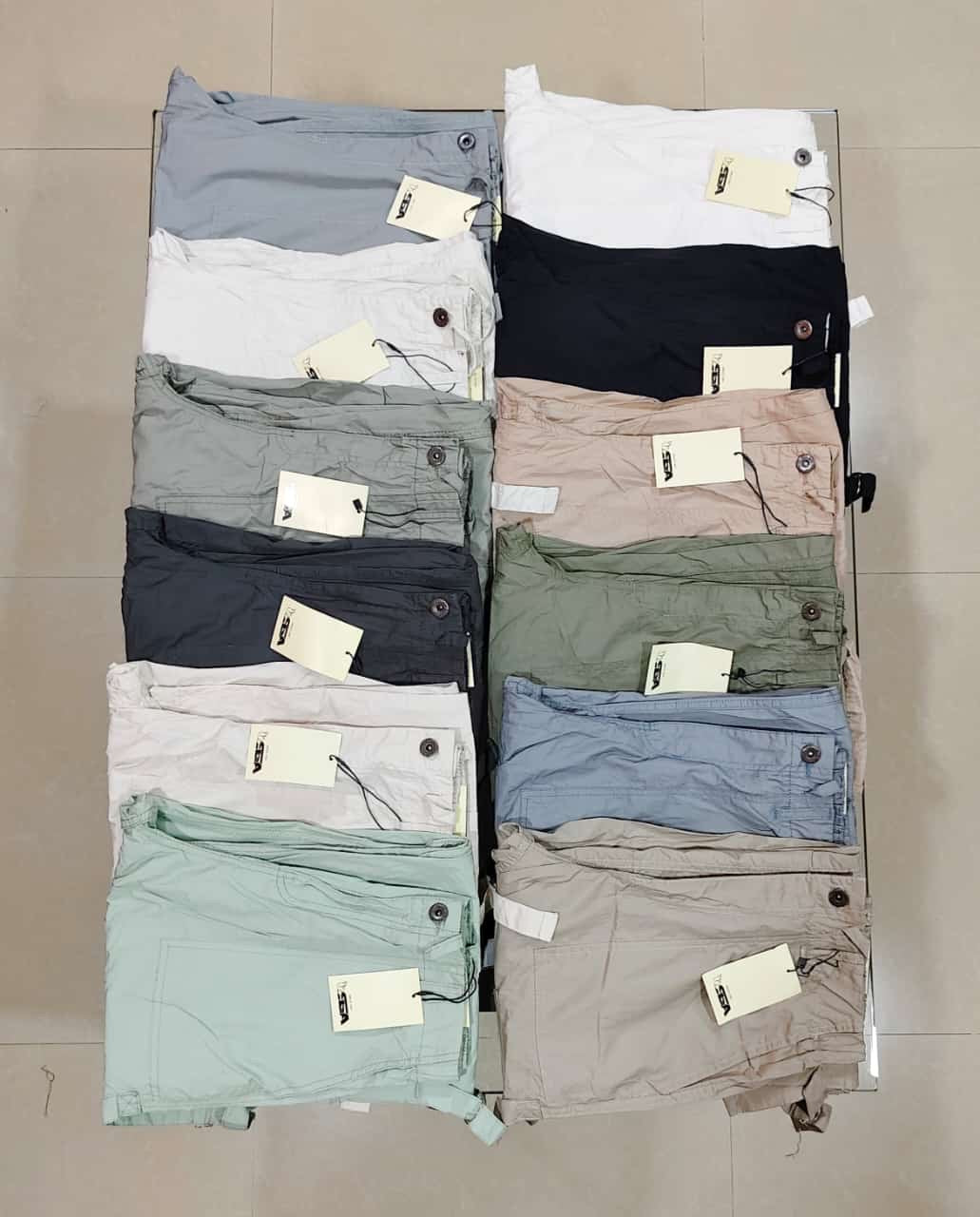 Multi Pockets Branded Parachute Baggy Pants