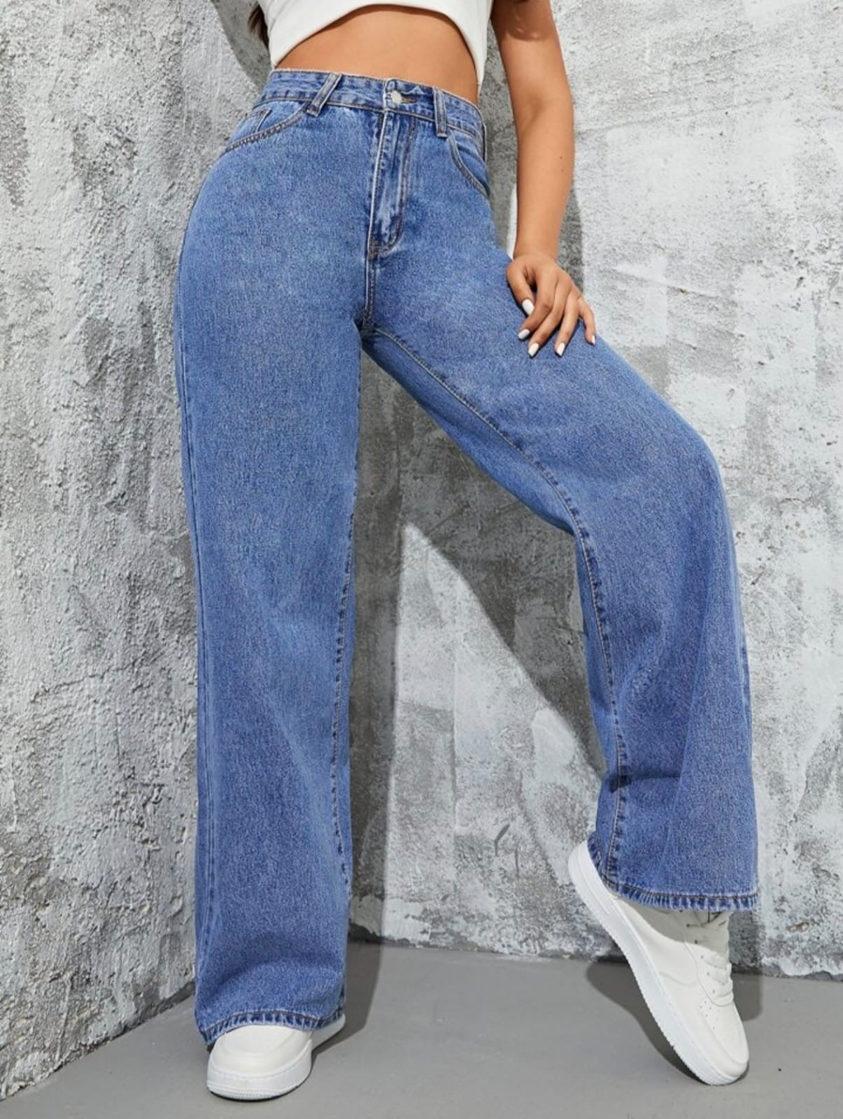 Now in Stone Colour*
High Waist Wide Leg Denim