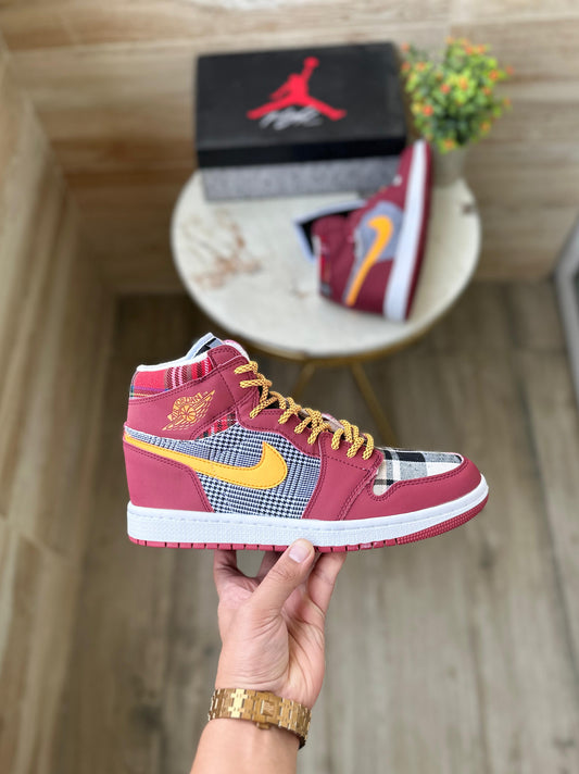 JORDANS RETRO 1 PLAID BURBERRY
