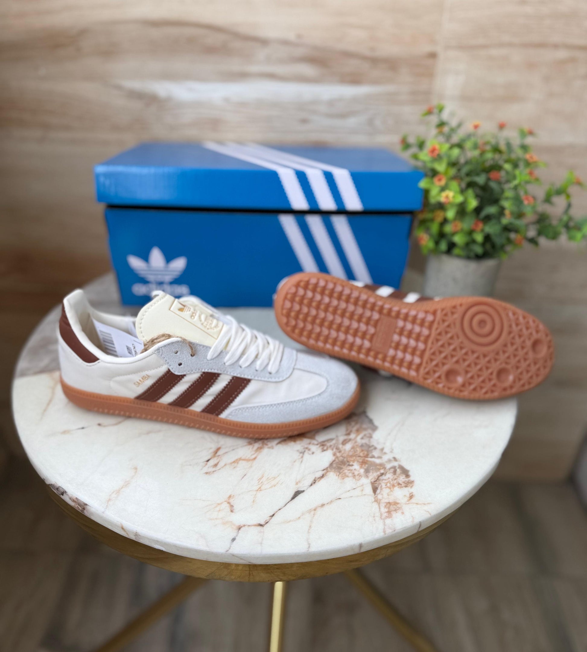 ADIDAS ORIGINAL SAMBA WHITE BROWN