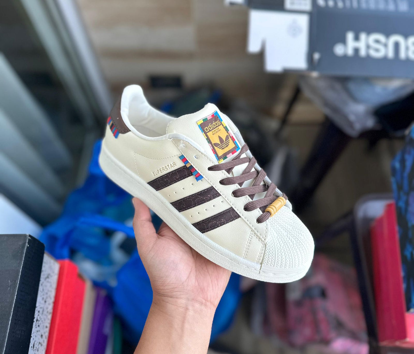 ADIDAS SUPERSTAR SHELL BROWN