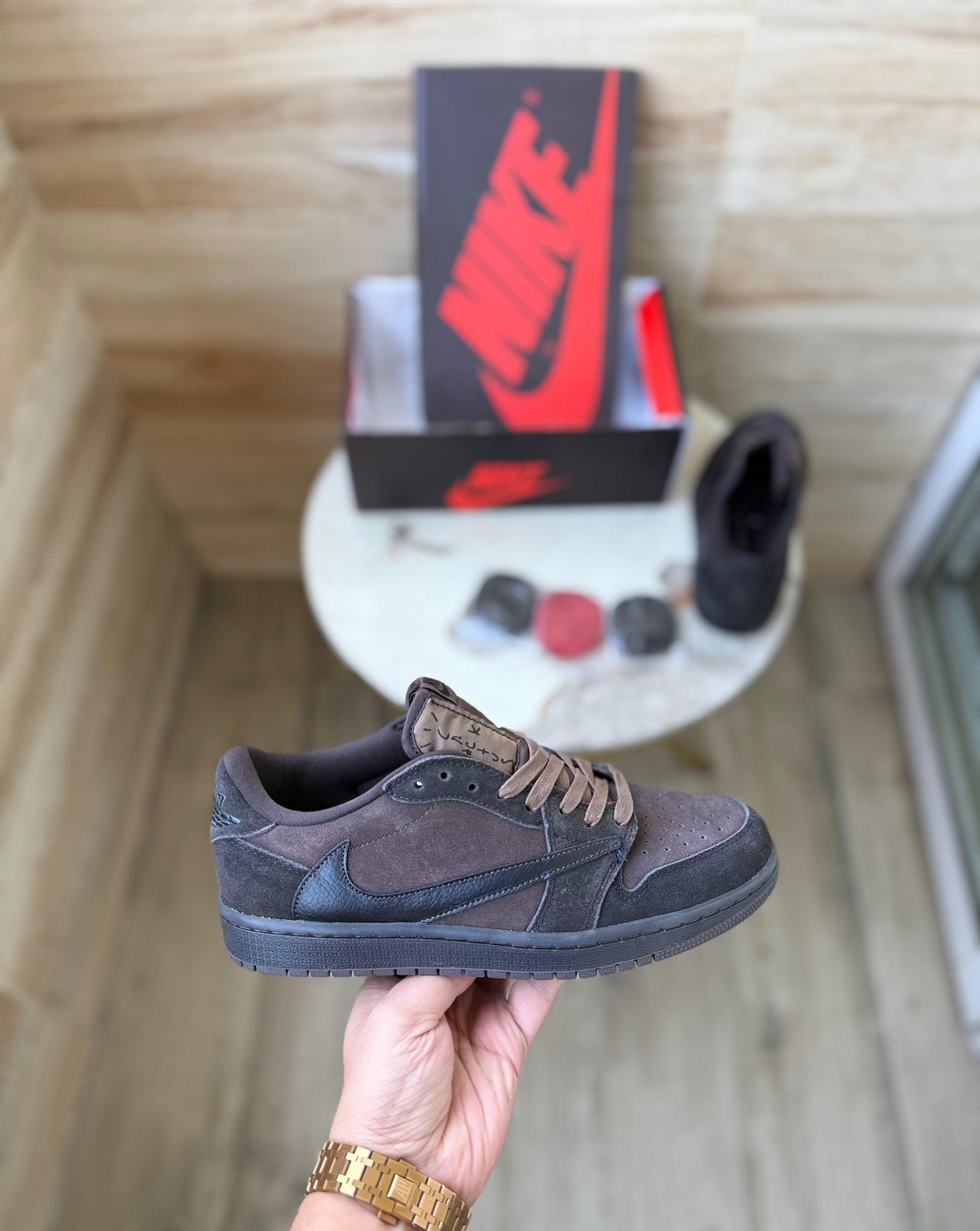 AIR JORDAN X TRAVIS SCOTT 1 LOW OG SP ‘VELVET BROWN