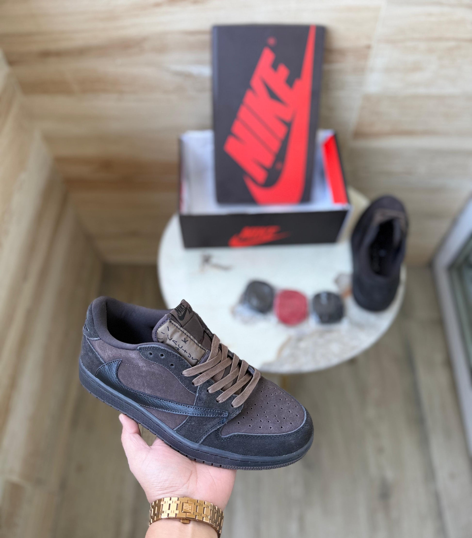 AIR JORDAN X TRAVIS SCOTT 1 LOW OG SP ‘VELVET BROWN