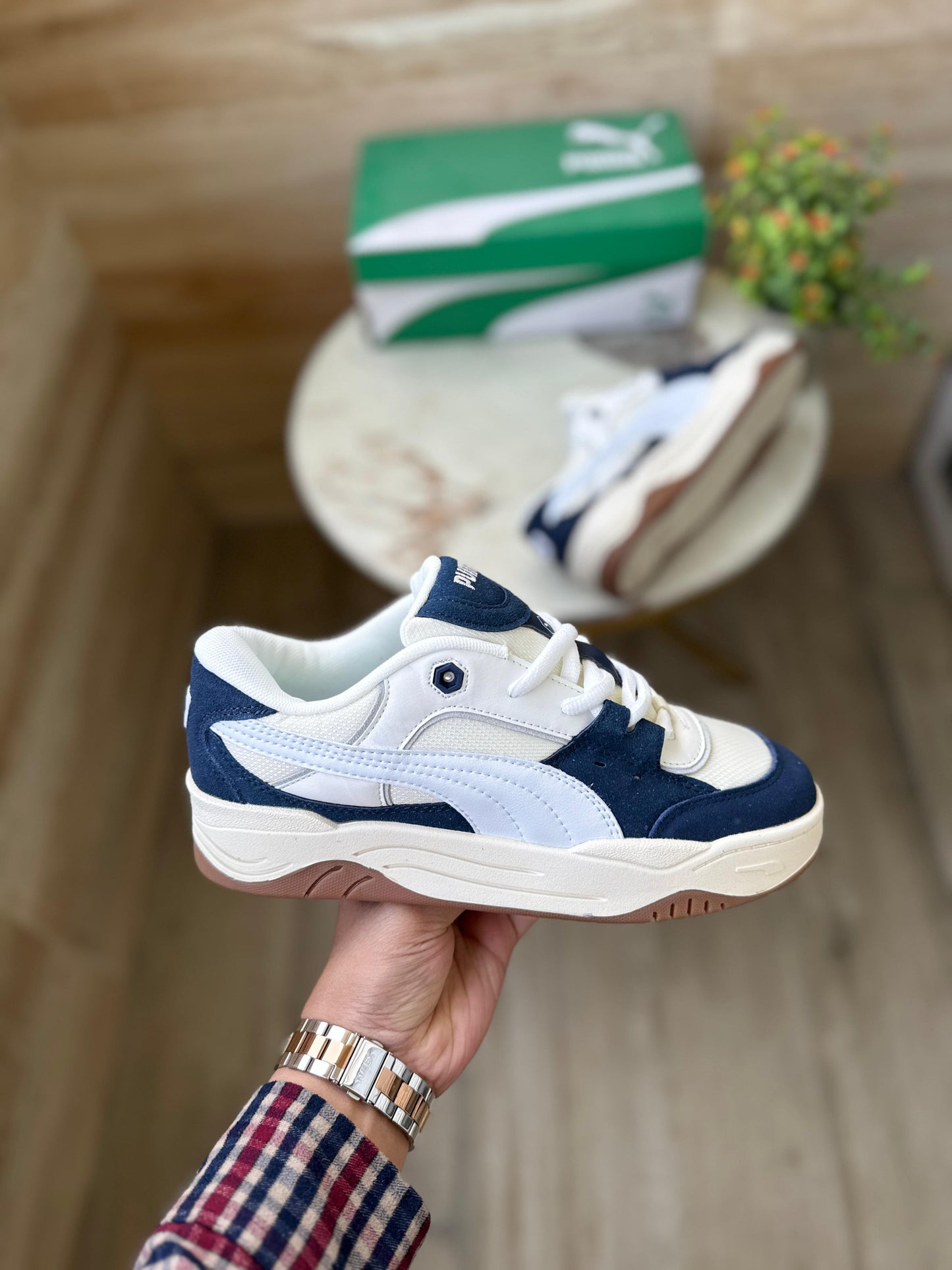 PUMA SUEDE 180 WHITE NAVY