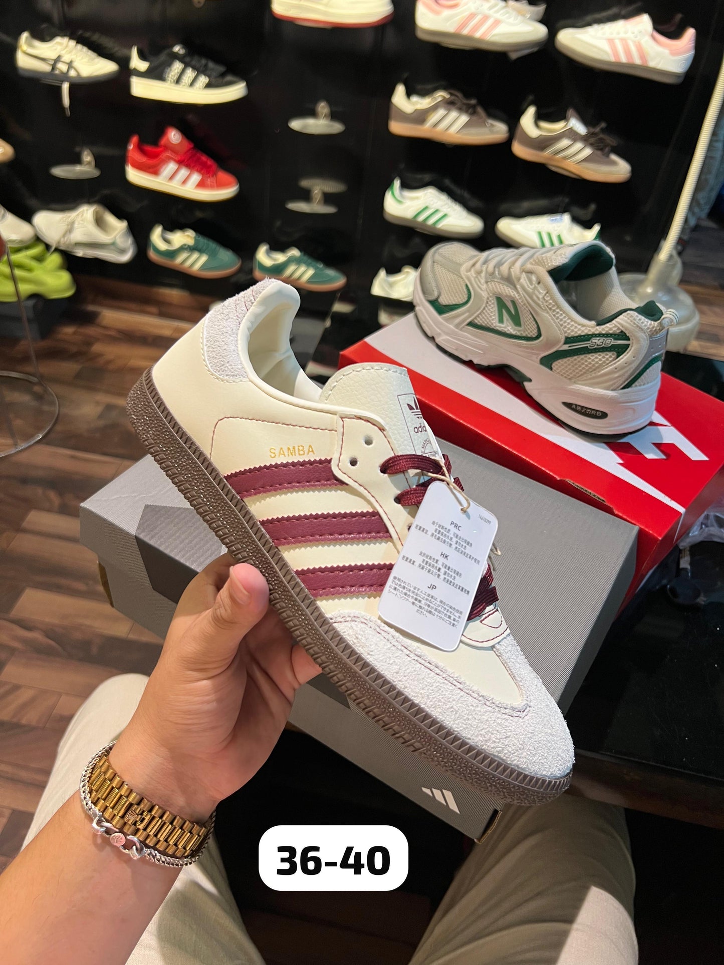 ADIDAS SAMBA OG WHITE MAROON