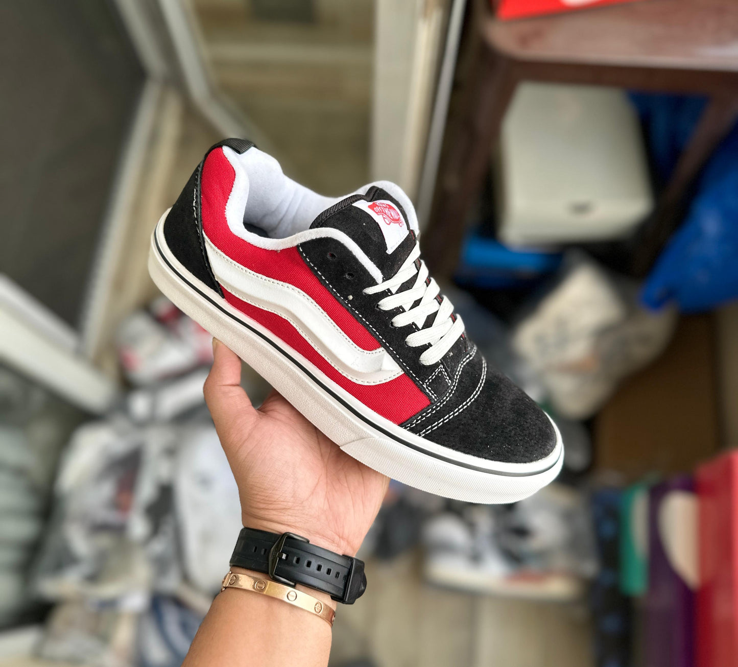 VANS OLD SKOOL KNU BLACK RED