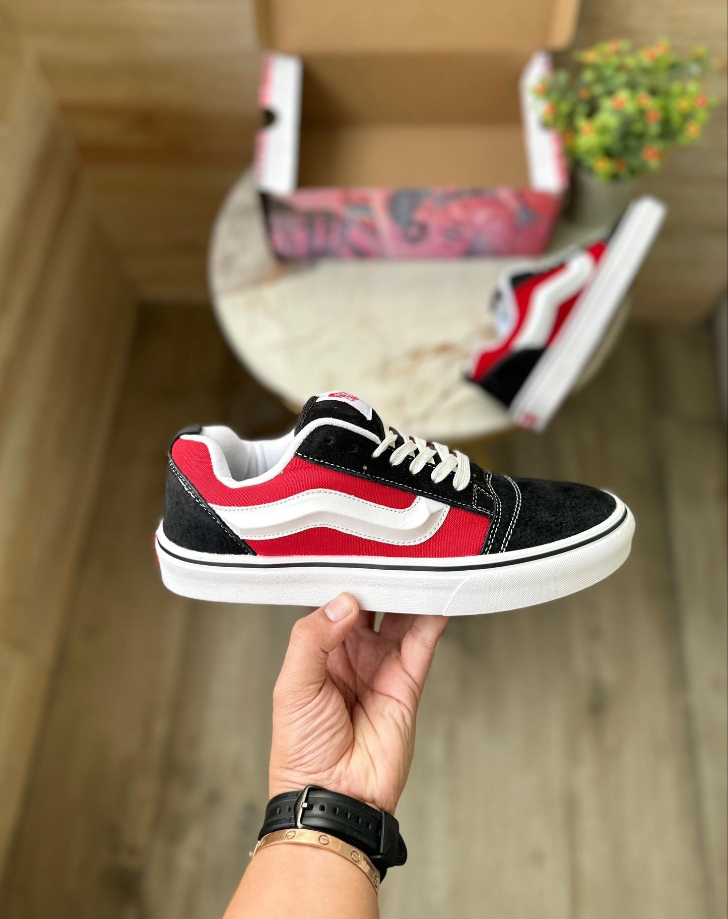 VANS OLD SKOOL KNU BLACK RED