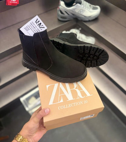 ZARA CHUNKY SUEDE CHELSEA BOOTS