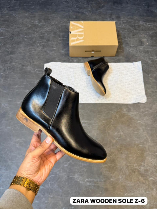 ZARA WOODEN CHELSEA BOOTS ART-W5