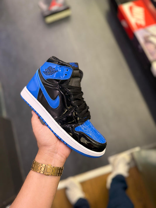 AIR JORDANS RETRO 1 PATENT ROYAL BLUE
