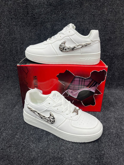 NIKE AIRFORCE ONE MOLTEN METAL SILVER 7A