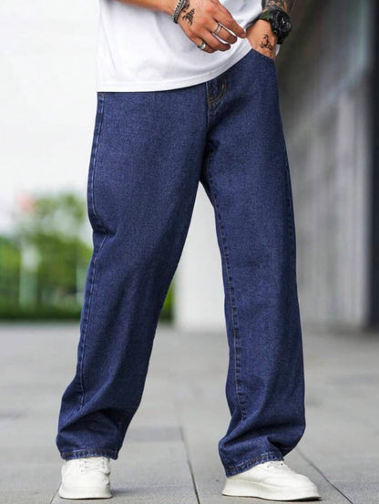 Now in Unisex Wide leg High Waist Dark Blue Wide Leg Denim