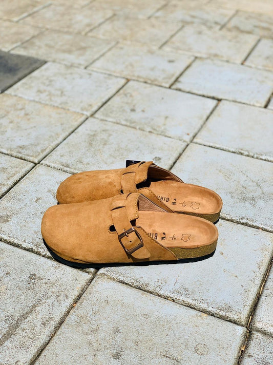 Birkenstock Boston suede leather clogs