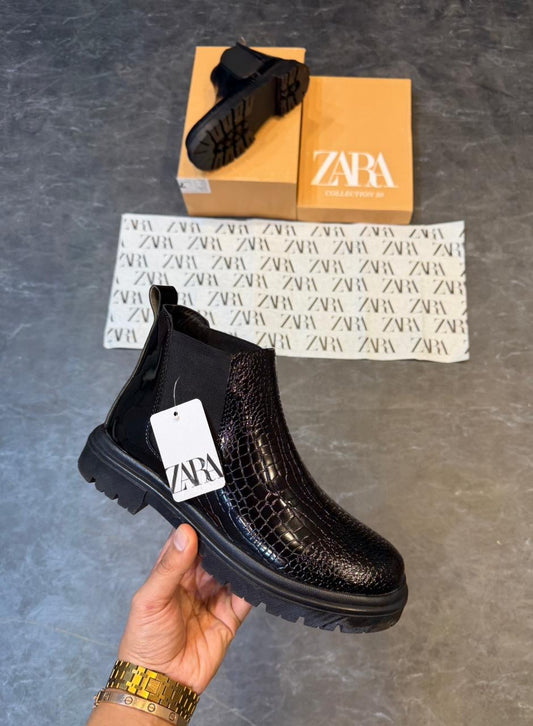 ZARA CHUNKY CROCO CHELSEA BOOTS ART-9950