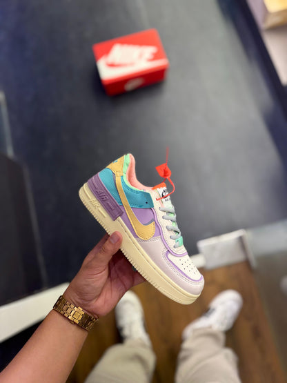 NIKE AIRFORCE SHADOW YELLOW TICK