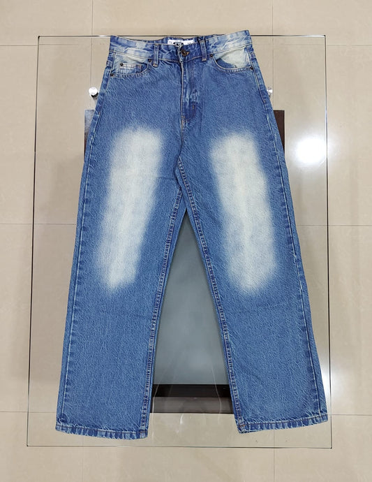Branded Unisex Collection
High Waist Vintage Wash Wide leg Denim