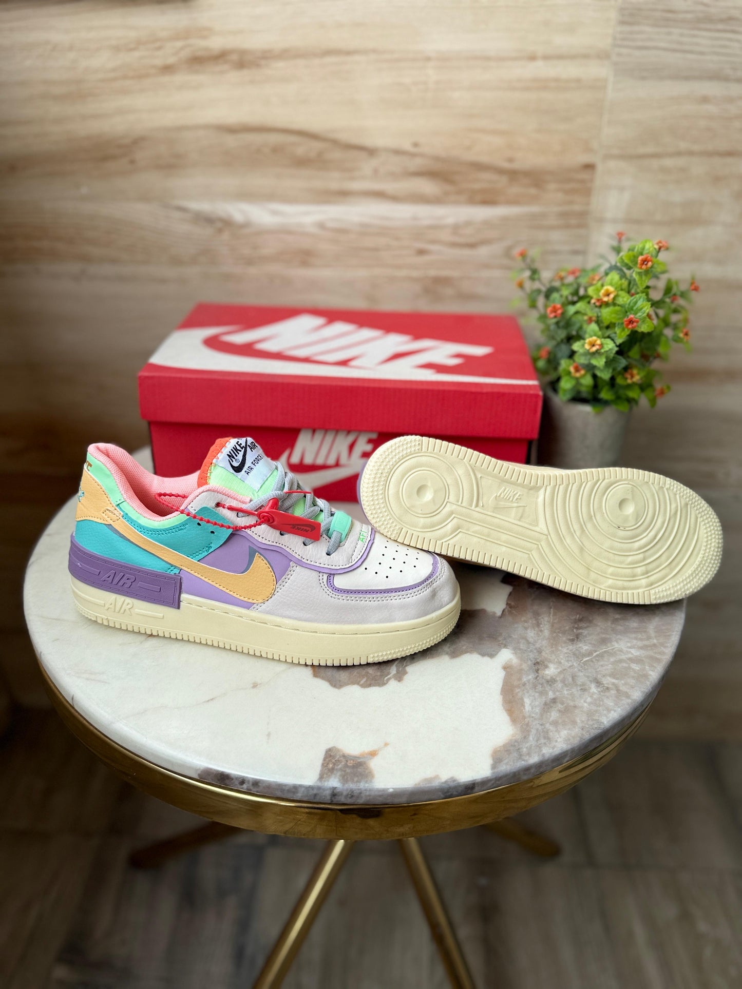 NIKE AIRFORCE SHADOW YELLOW TICK