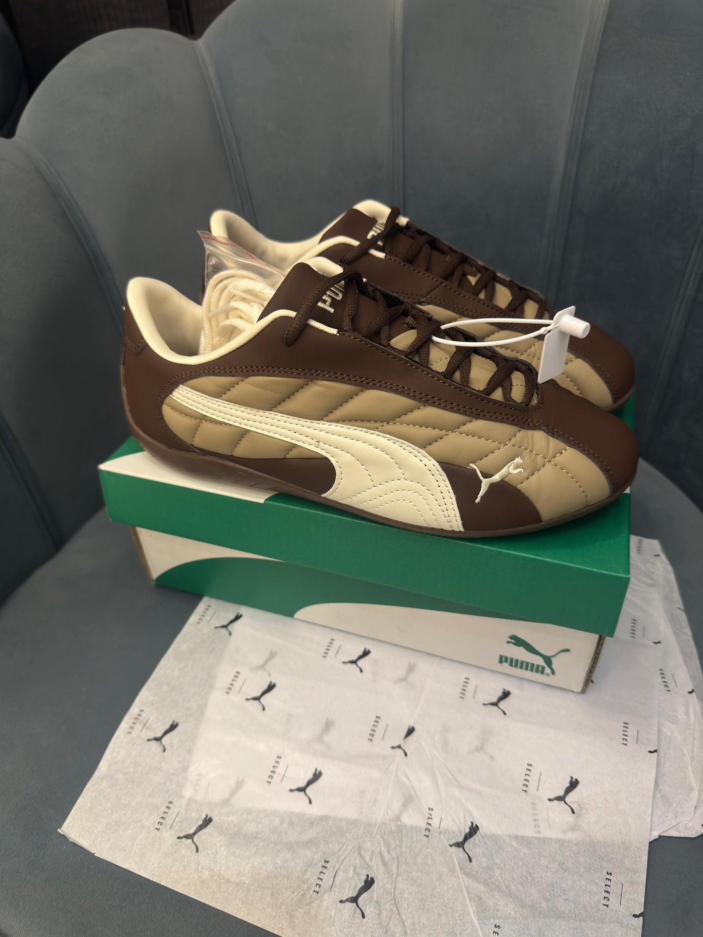 PUMA SPEED CAT QUILTED PLUS BROWN