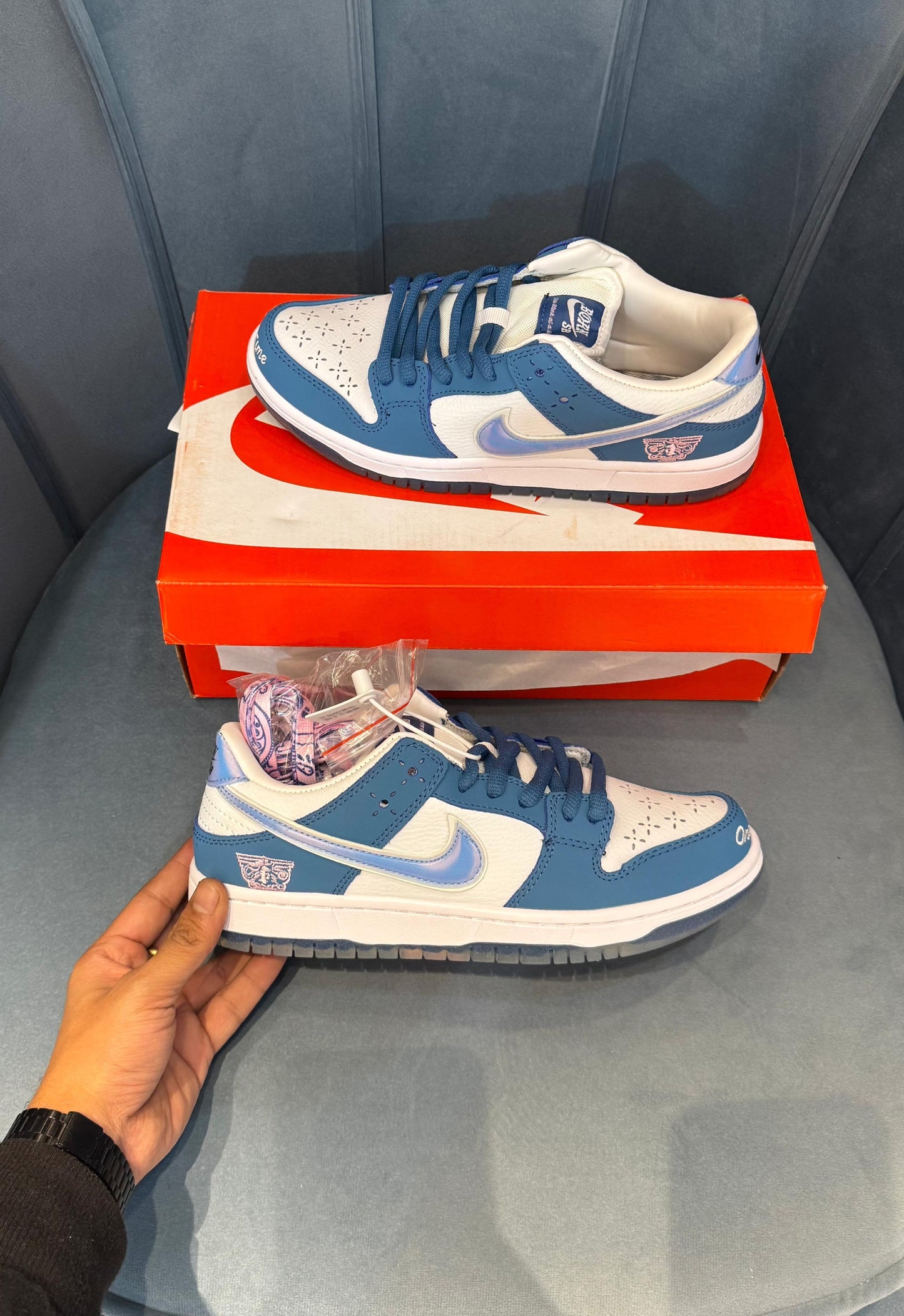 Nike Sb Dunk X Born Raised One Black At a tims