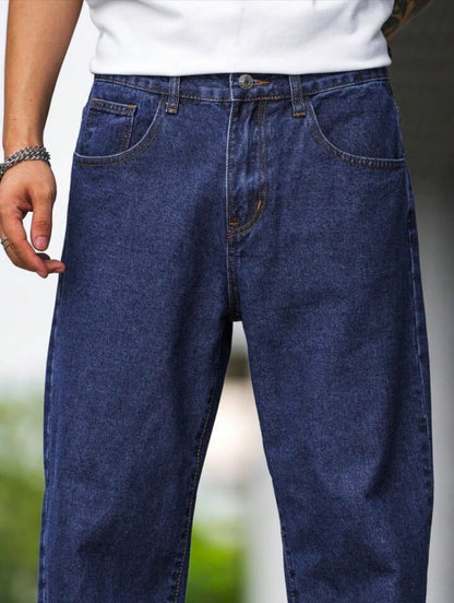 Now in Unisex Wide leg High Waist Dark Blue Wide Leg Denim