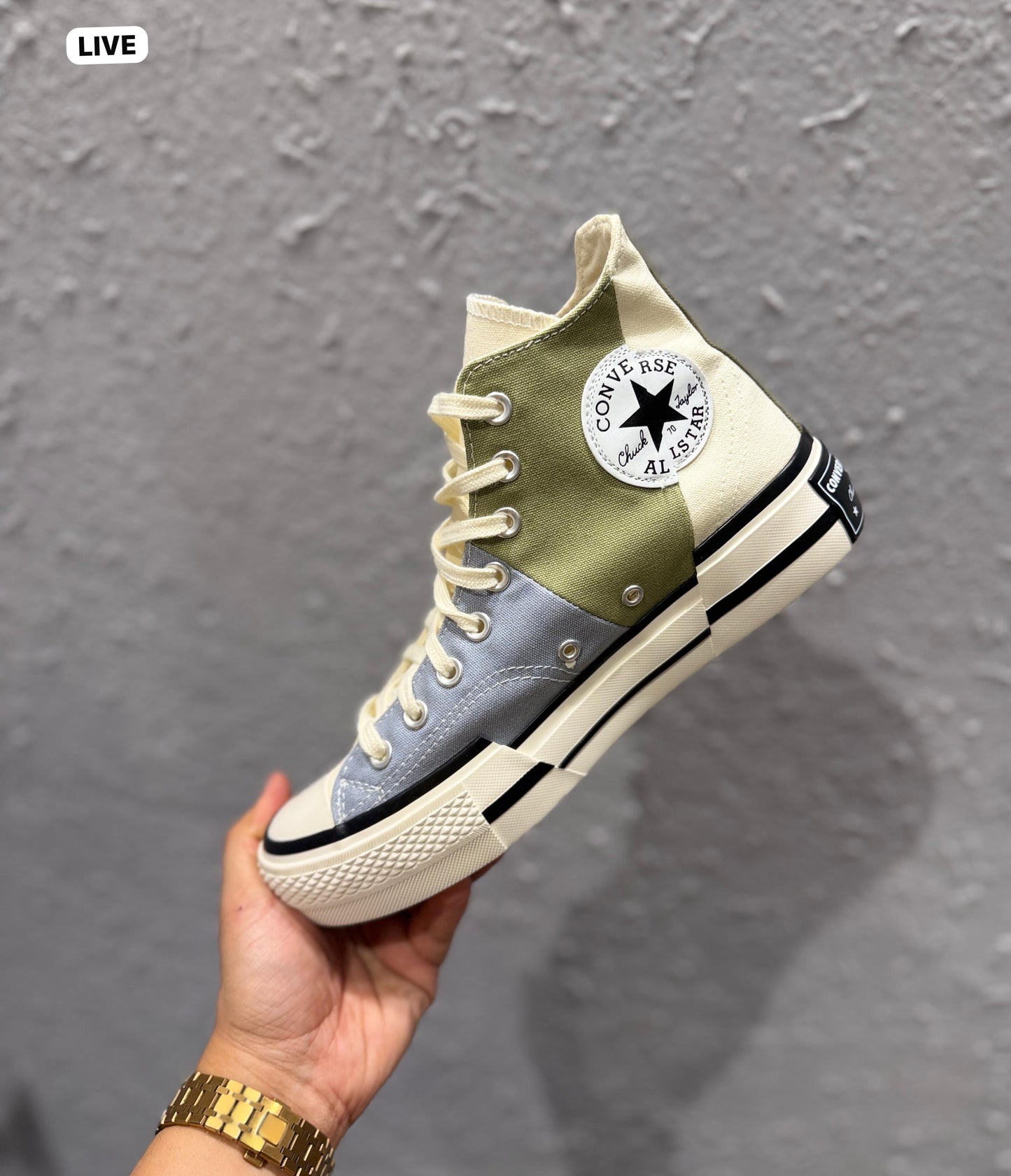 CONVERSE CHUCK MID PLUS WHITE GREY BLUE