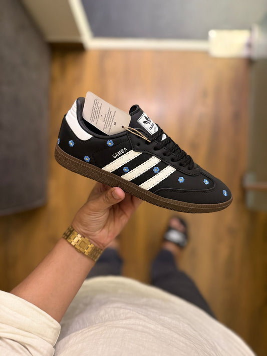 ADIDAS ORIGINALS SAMBA BLACK FLORAL