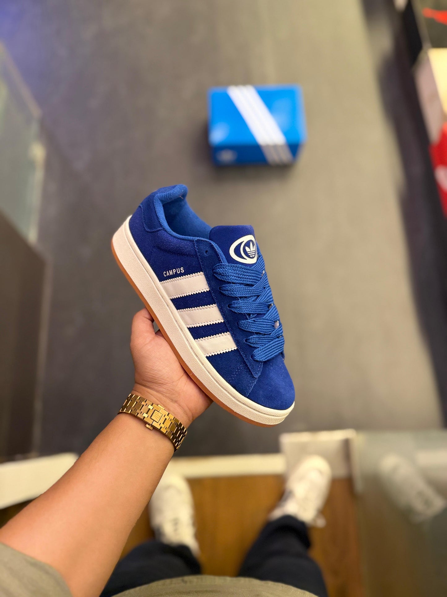 ADIDAS CAMPUS WHITE PRELOVED BLUE