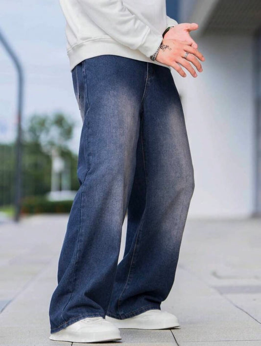 H&M Faded Colours High Waist Baggy Jeans