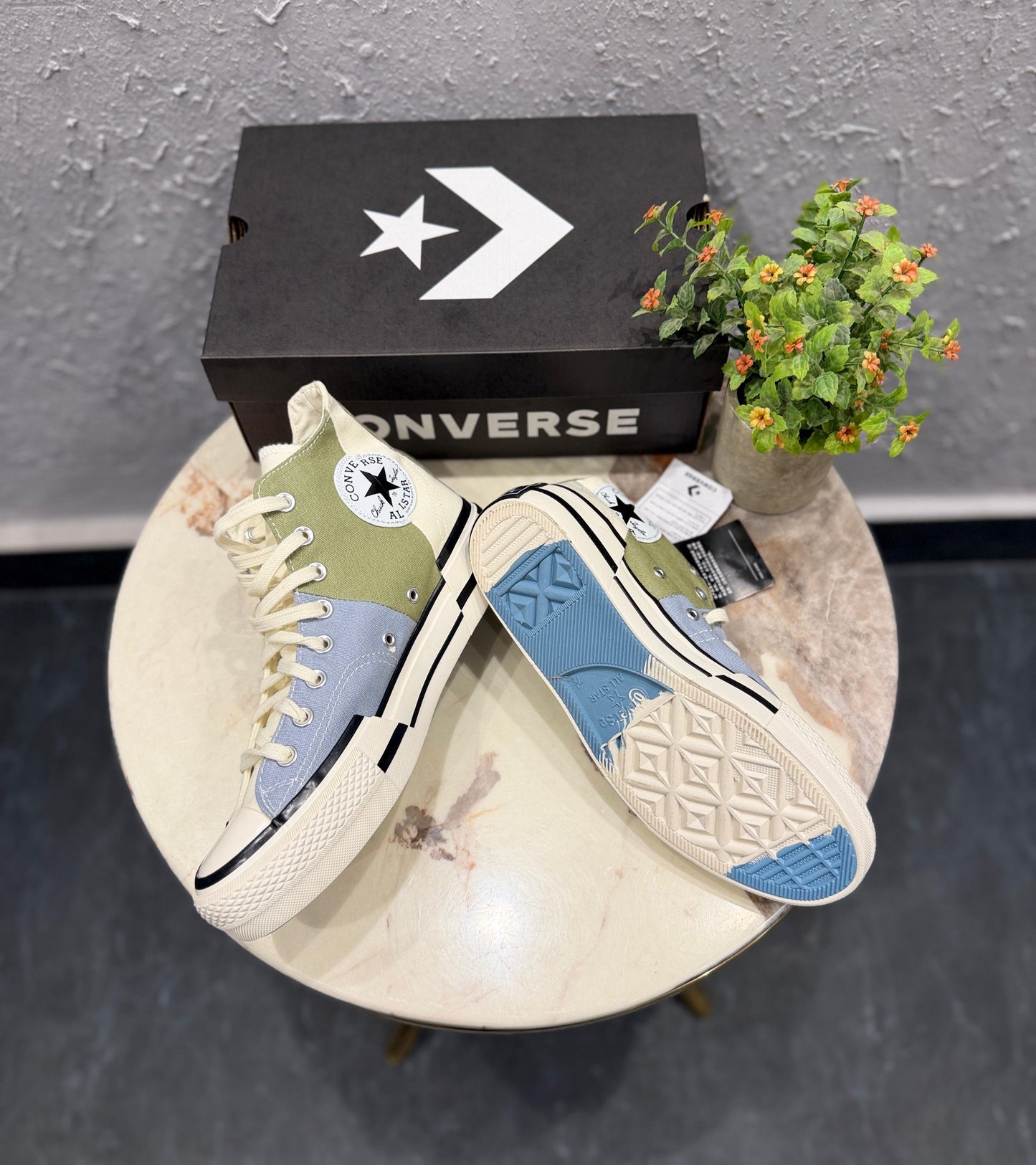 CONVERSE CHUCK MID PLUS WHITE GREY BLUE