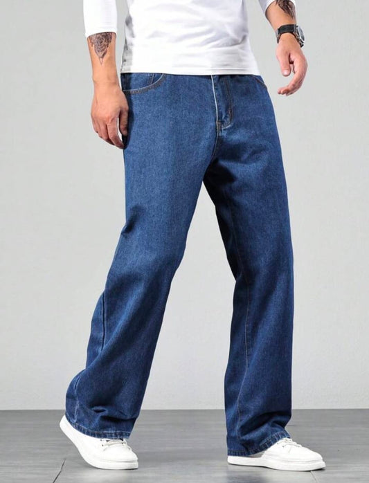 Stone Blue Baggy Denim