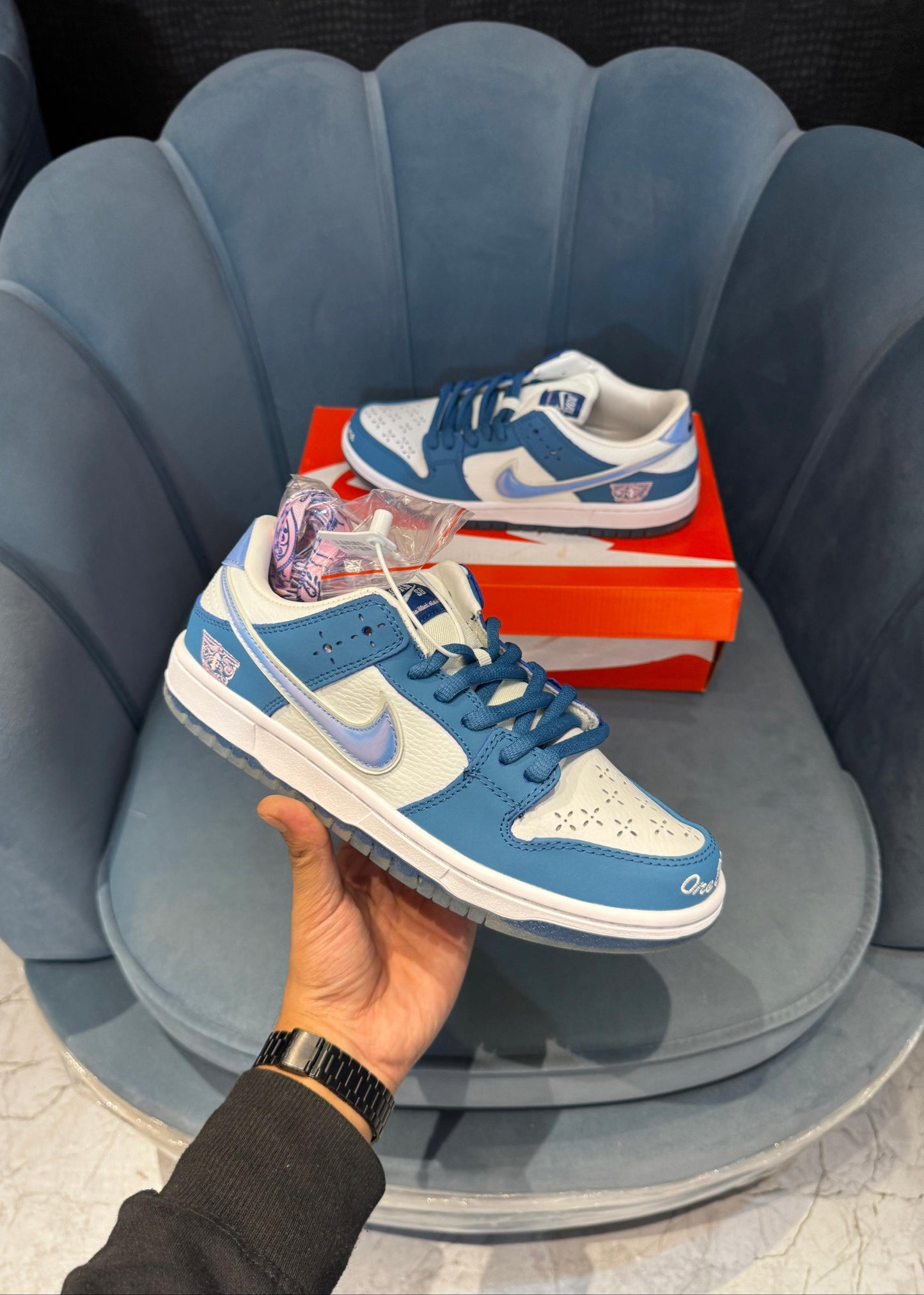 Nike Sb Dunk X Born Raised One Black At a tims