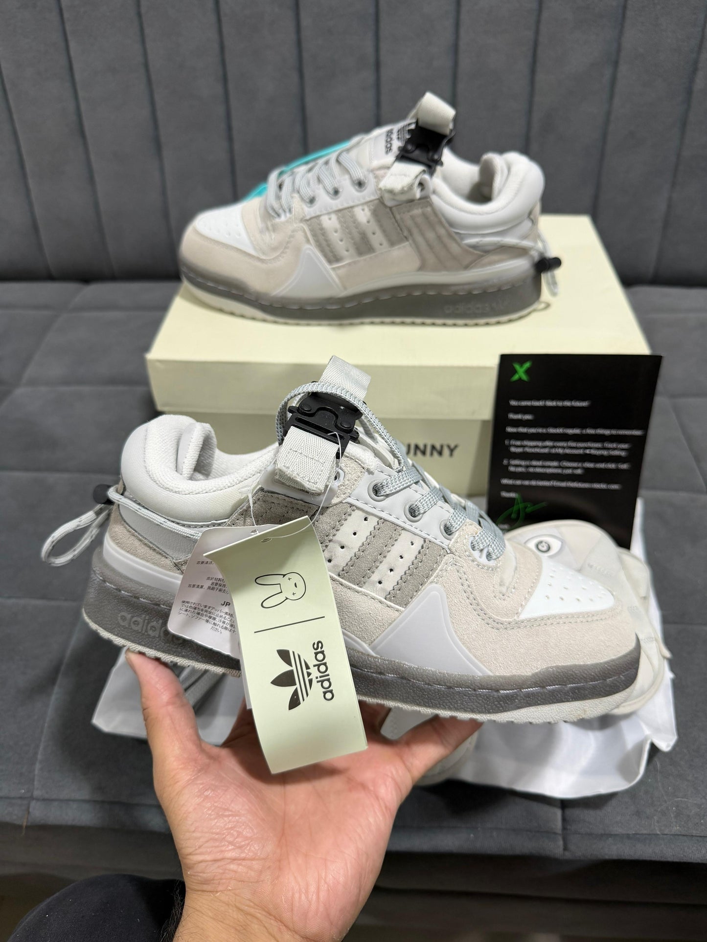 Adidas Bad bunny Grey with stockx kit