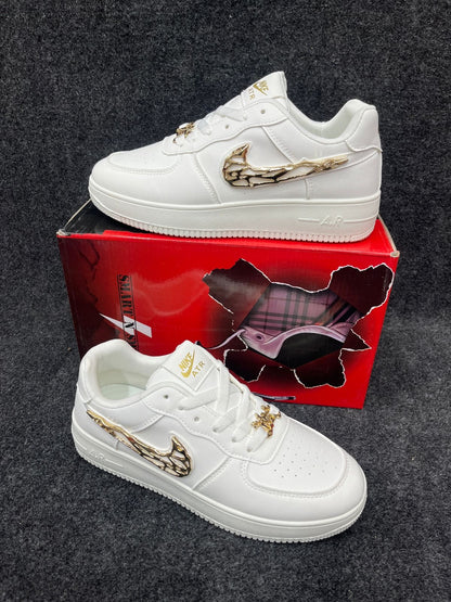 NIKE AIRFORCE ONE MOLTEN METAL SILVER 7A