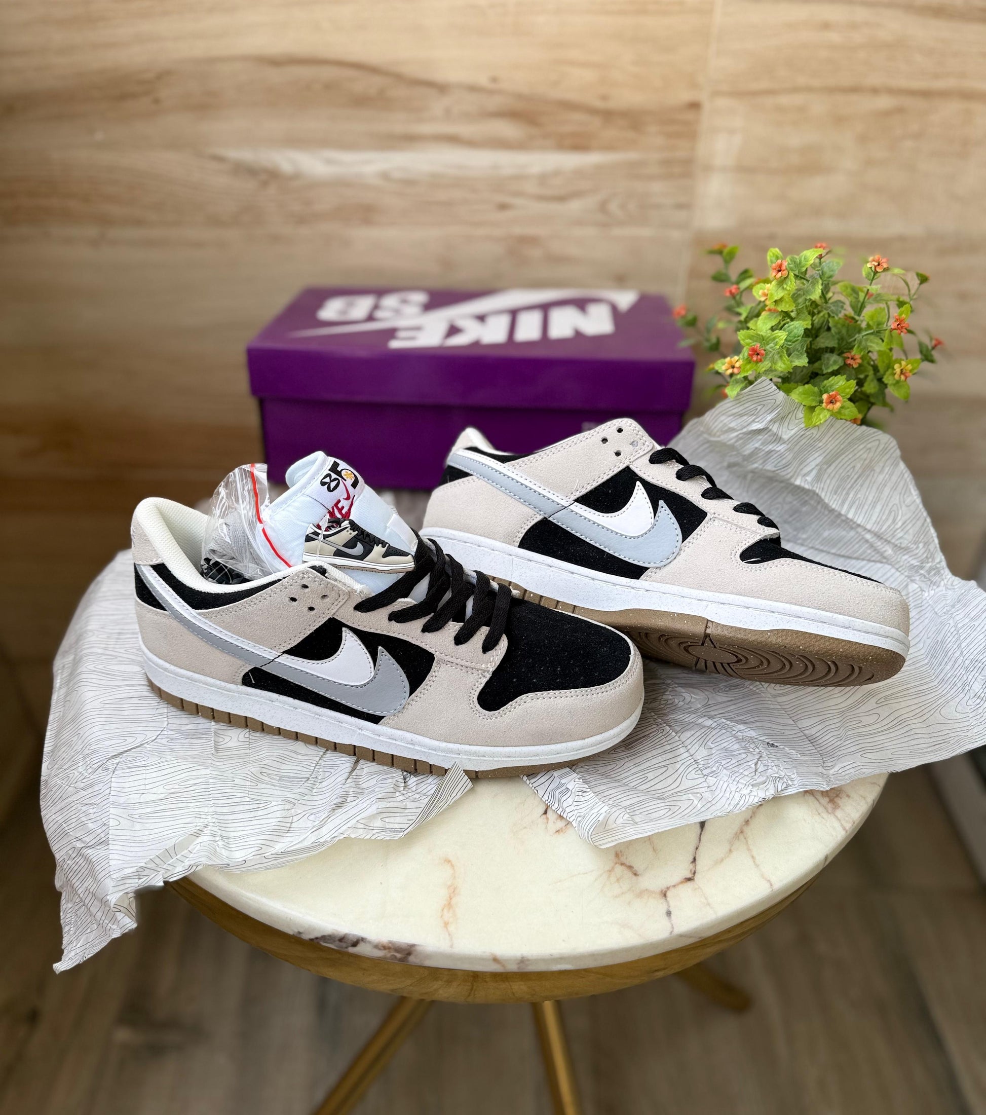 NIKE SB DUNK 85 DOUBLE SWOOSH GREY BLACK