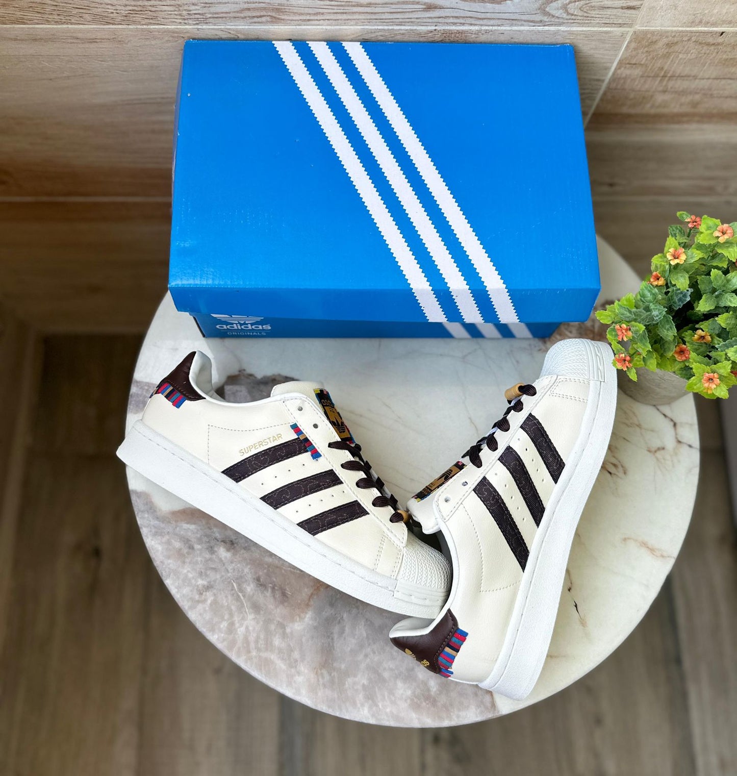 ADIDAS SUPERSTAR SHELL BROWN