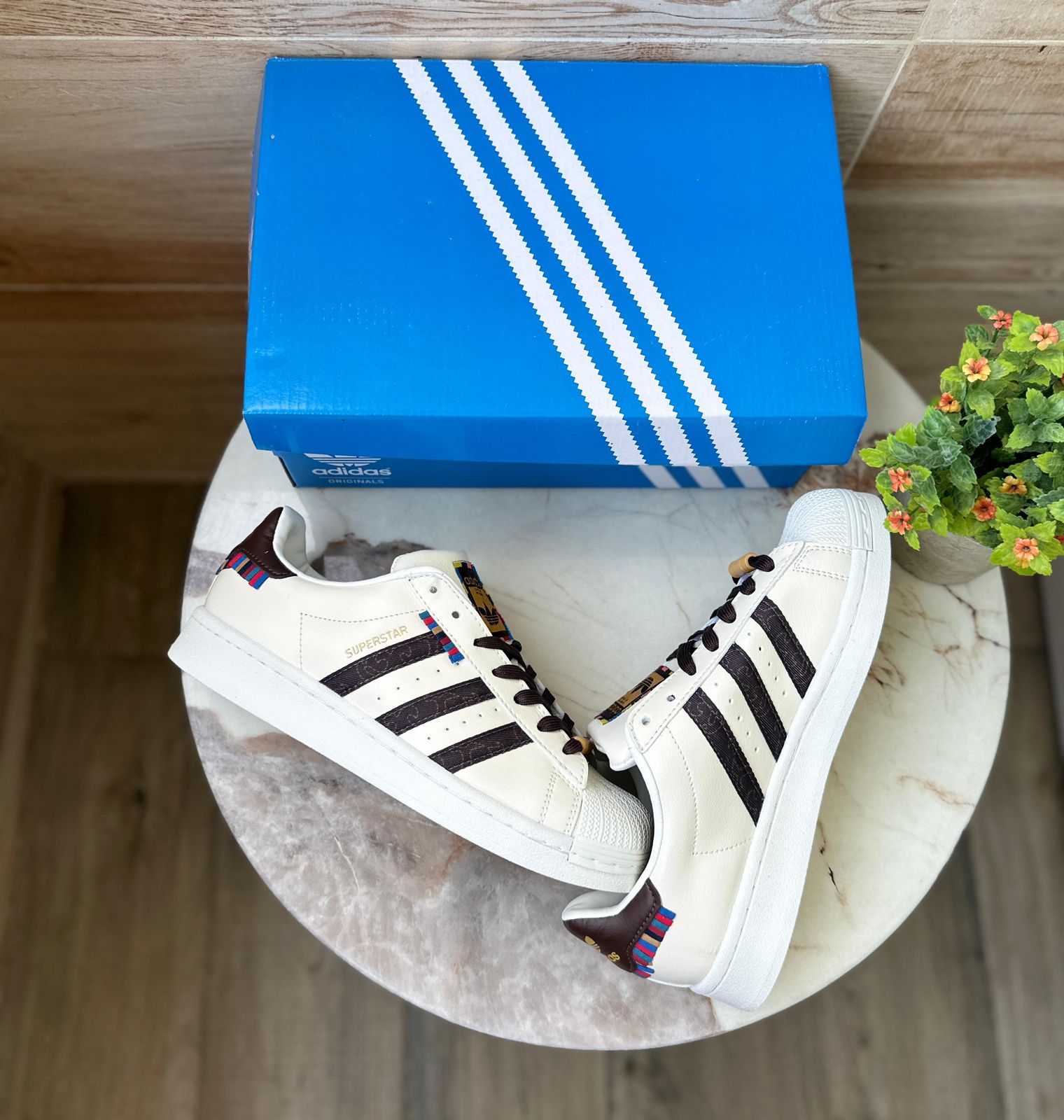 ADIDAS SUPERSTAR SHELL BROWN