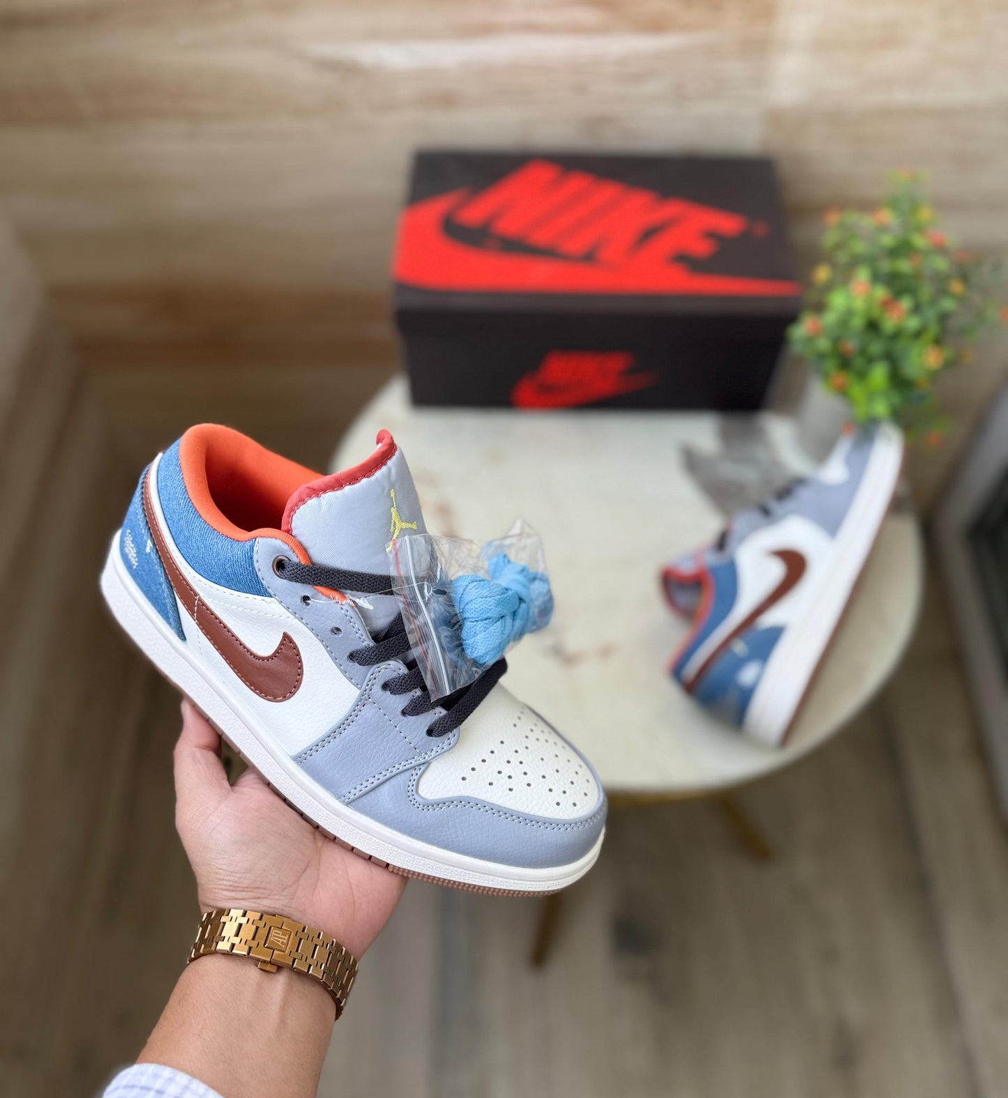 AIR JORDAN RETRO 1 CUT PHANTOM DENIM