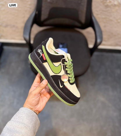 NIKE AIRFORCE CUSTOM STUSSY GREEN WHITE