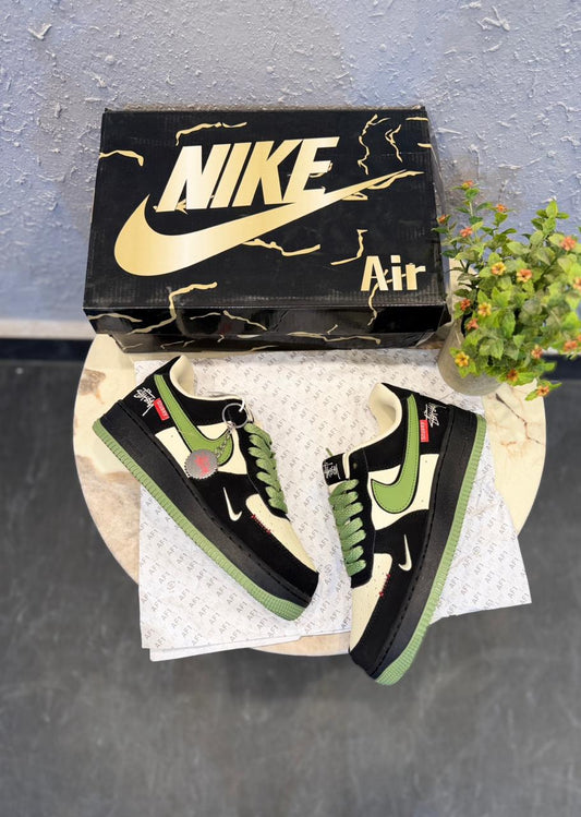 NIKE AIRFORCE CUSTOM STUSSY GREEN WHITE