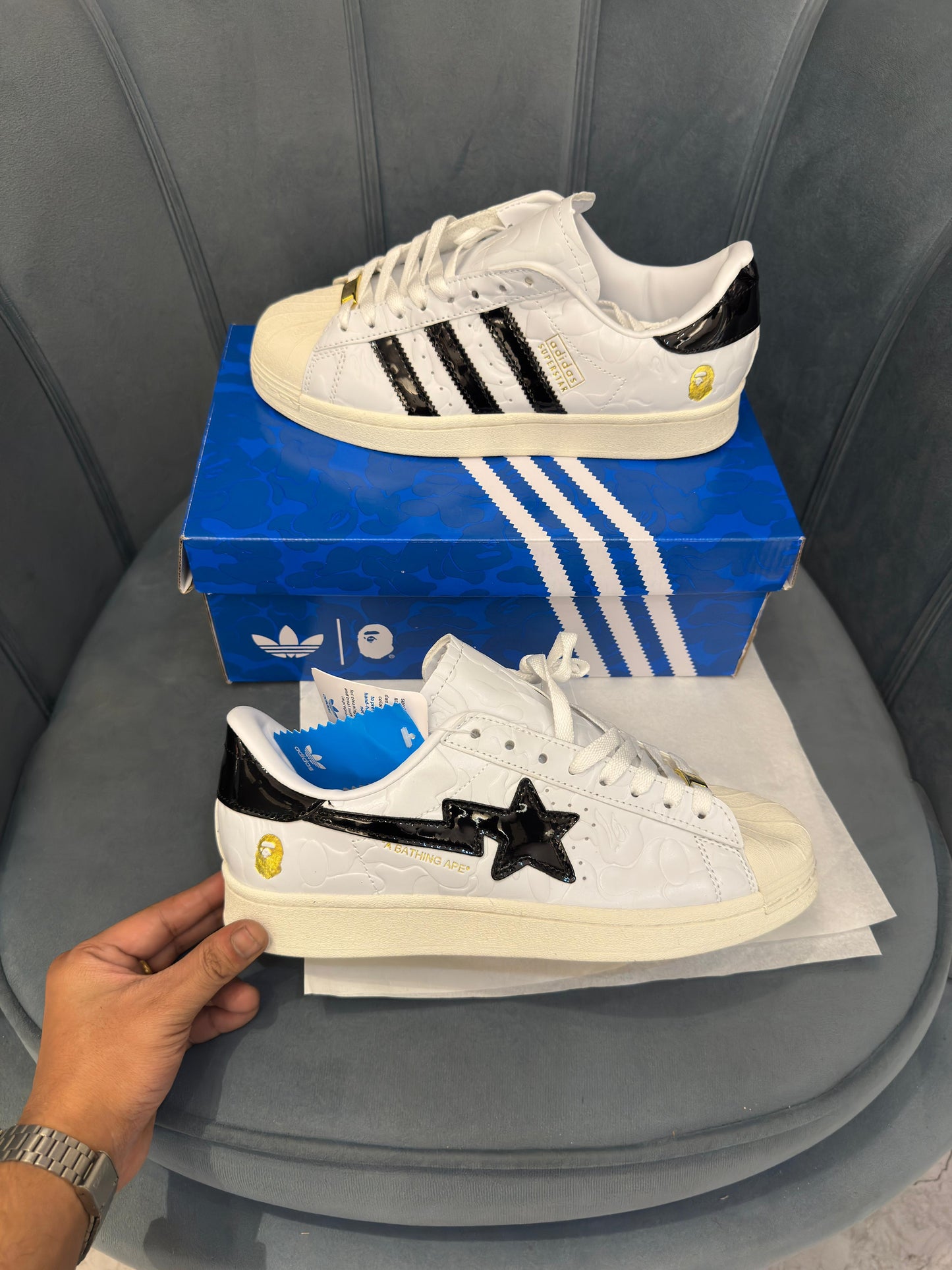ADIDAS ORIGINAL SUPERSTAR BAPE SKYBLUE