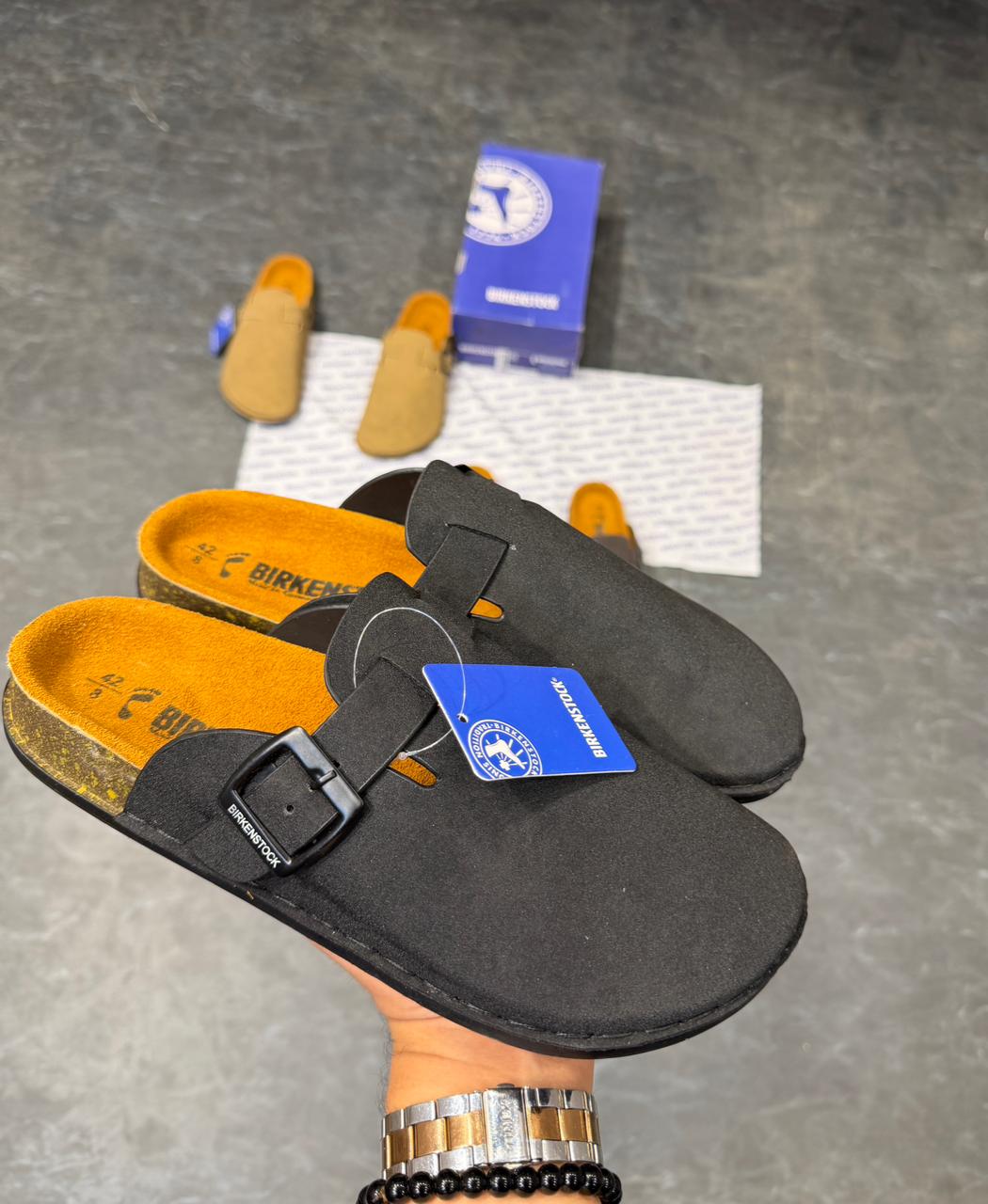 BIRKENSTOCK SYNTHETIC LEATHER BOSTON