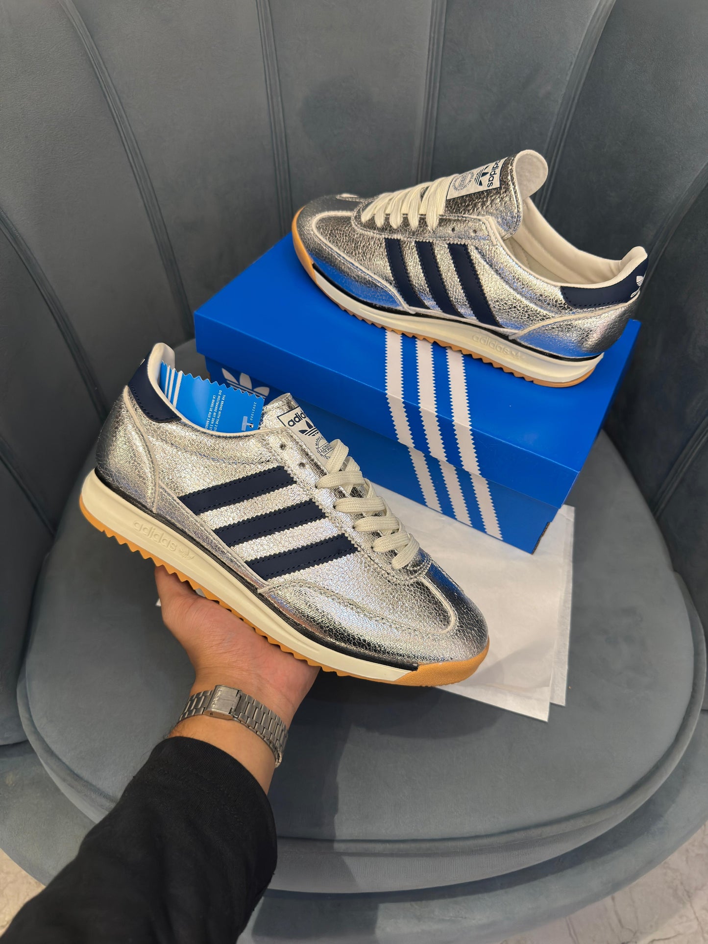 ADIDAS ORIGINALS SL 72 SILVER METALLIC