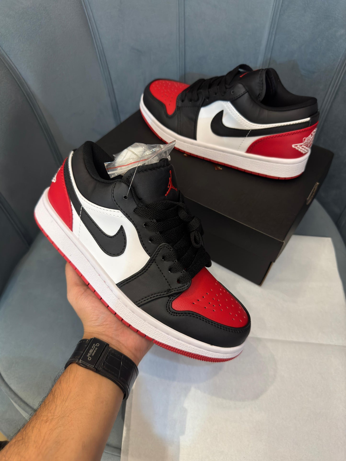 Nikee Air Jordan 1 Low BRED TOE