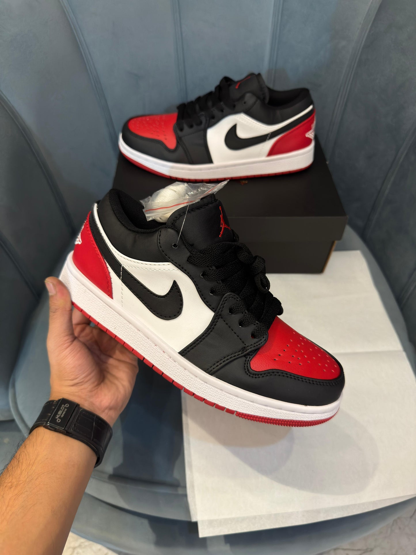 Nikee Air Jordan 1 Low BRED TOE