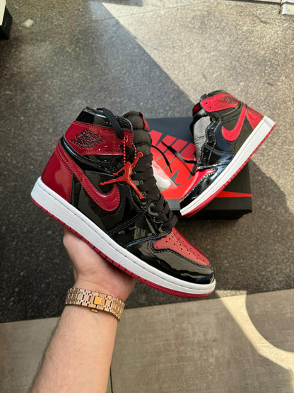 NIKE AJ 1 HIGH BRED PATENT  SEMI UA
